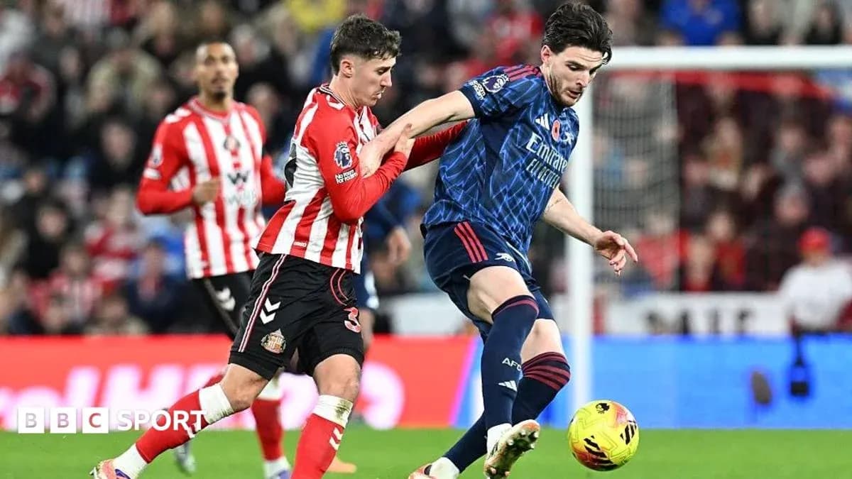 Sunderland contra Arsenal en partido de fútbol Sunderland contra Arsenal en partido de fútbol