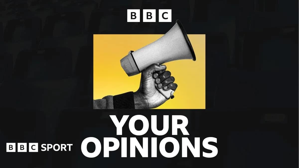 Man holding a megaphone with text 'YOUR OPINIONS' Man holding a megaphone with text 'YOUR OPINIONS'