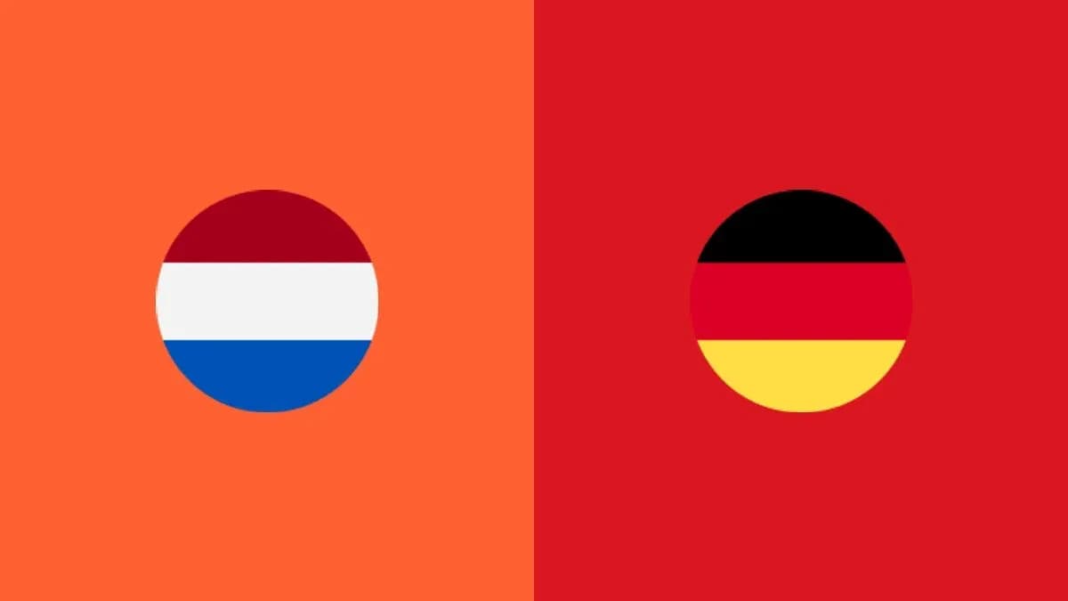 Banderas de los Países Bajos y Alemania Banderas de los Países Bajos y Alemania
