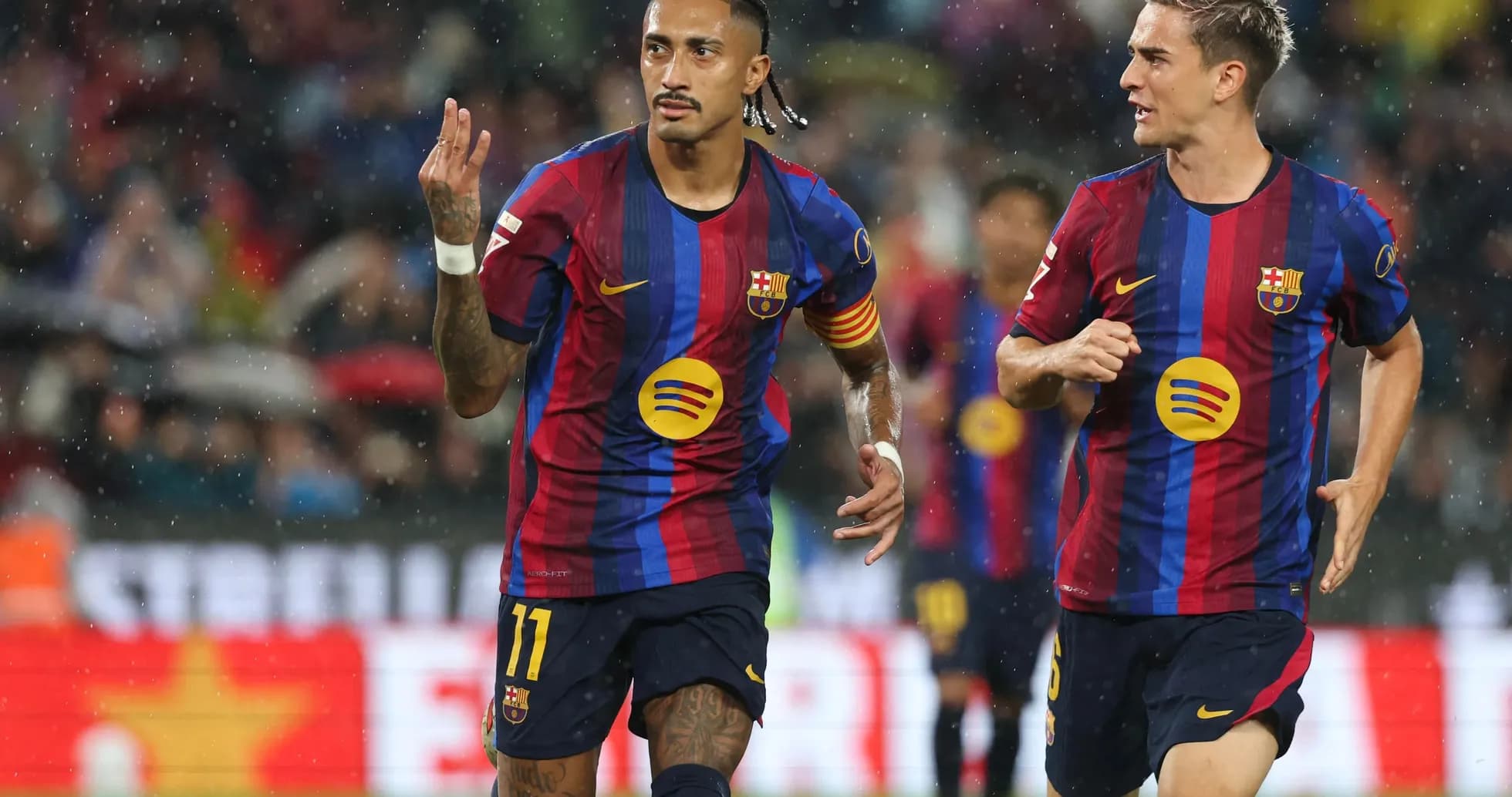 Jugadores del Barcelona celebrando un gol Jugadores del Barcelona celebrando un gol