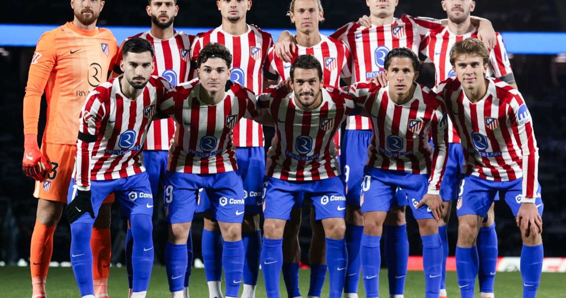 Equipo del Atlético de Madrid posando para la foto Equipo del Atlético de Madrid posando para la foto