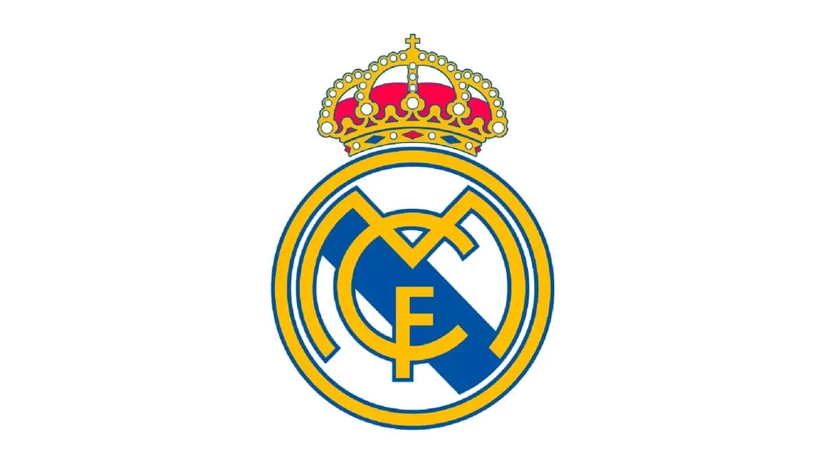Logo del Real Madrid con corona en la parte superior Logo del Real Madrid con corona en la parte superior