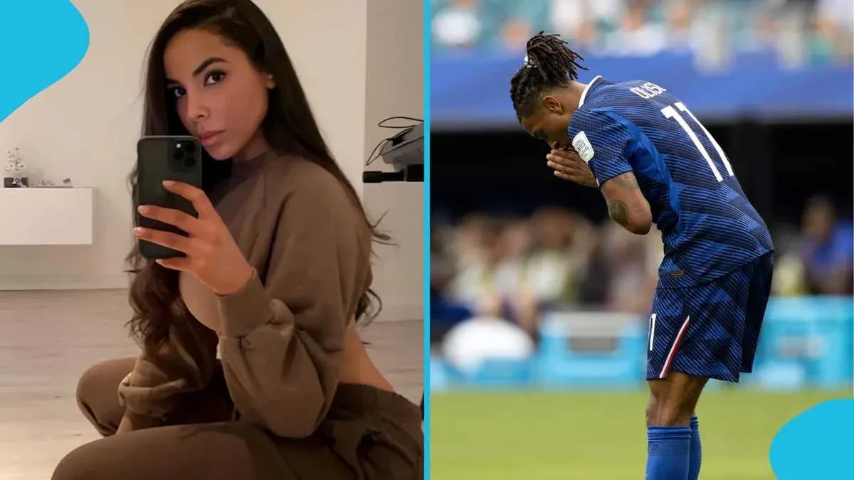 Persona tomando una selfie y futbolista en partido Persona tomando una selfie y futbolista en partido